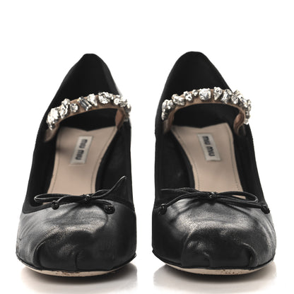 Miu Miu Nappa Ruched Pumps Black 41 Black 3 of 9