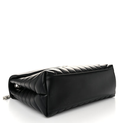 Saint Laurent Calfskin Y Quilted Monogram Medium Loulou Chain Satchel Black 4 of 10