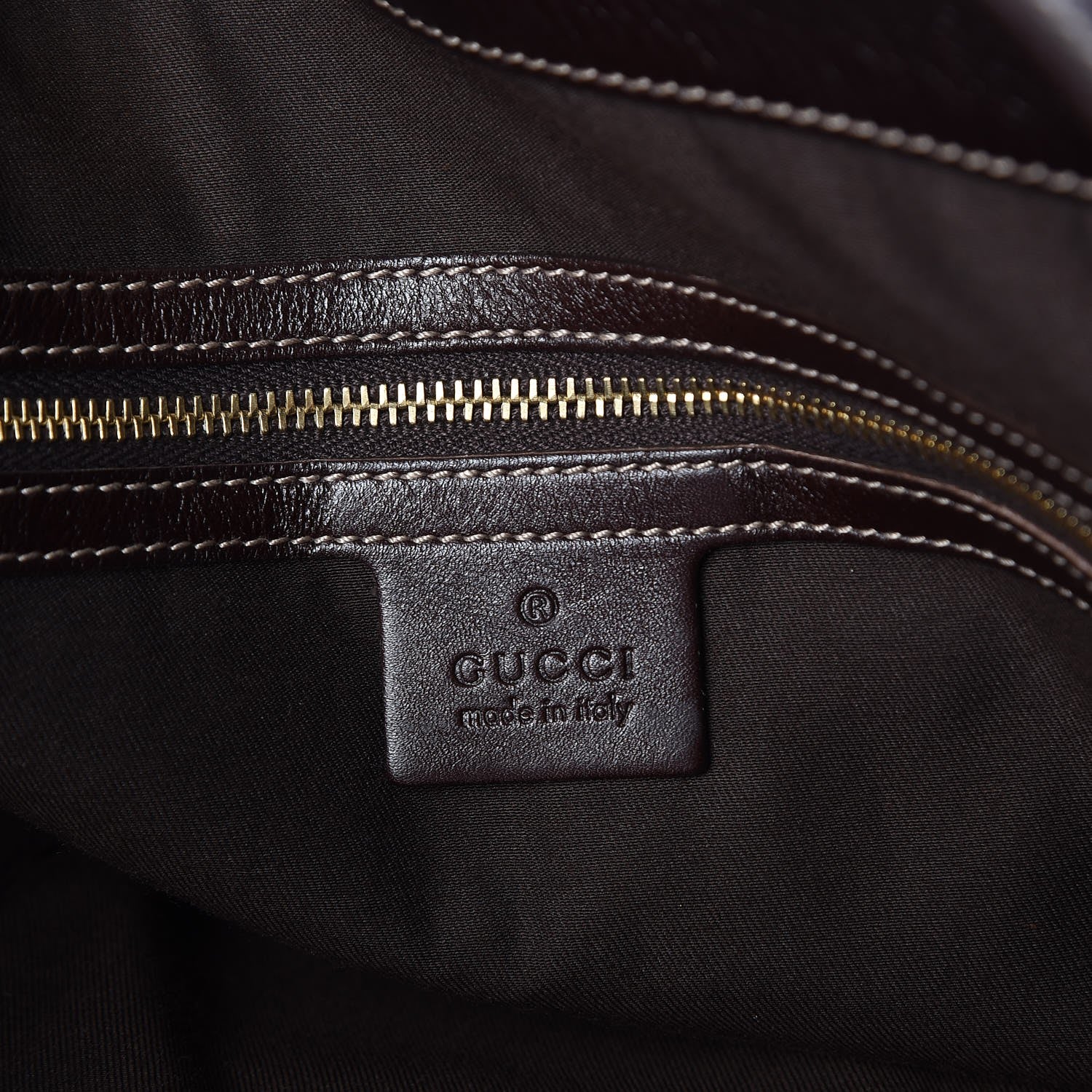 Gucci Calfskin Medium Britt Bag Dark Brown 6 of 7