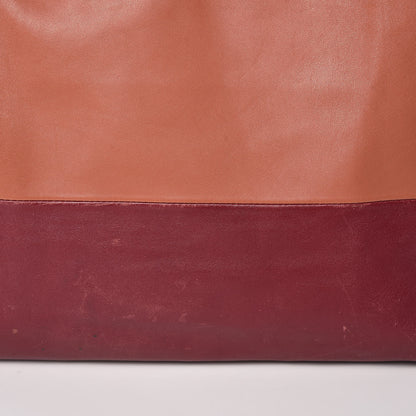 Celine Lambskin Horizontal Bi-Color Cabas Peach Rust 22 of 29