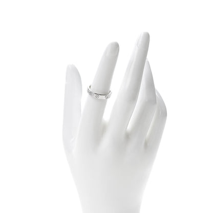 Cartier 18K White Gold 3.5mm LOVE Wedding Band Ring 52 6 2 of 4