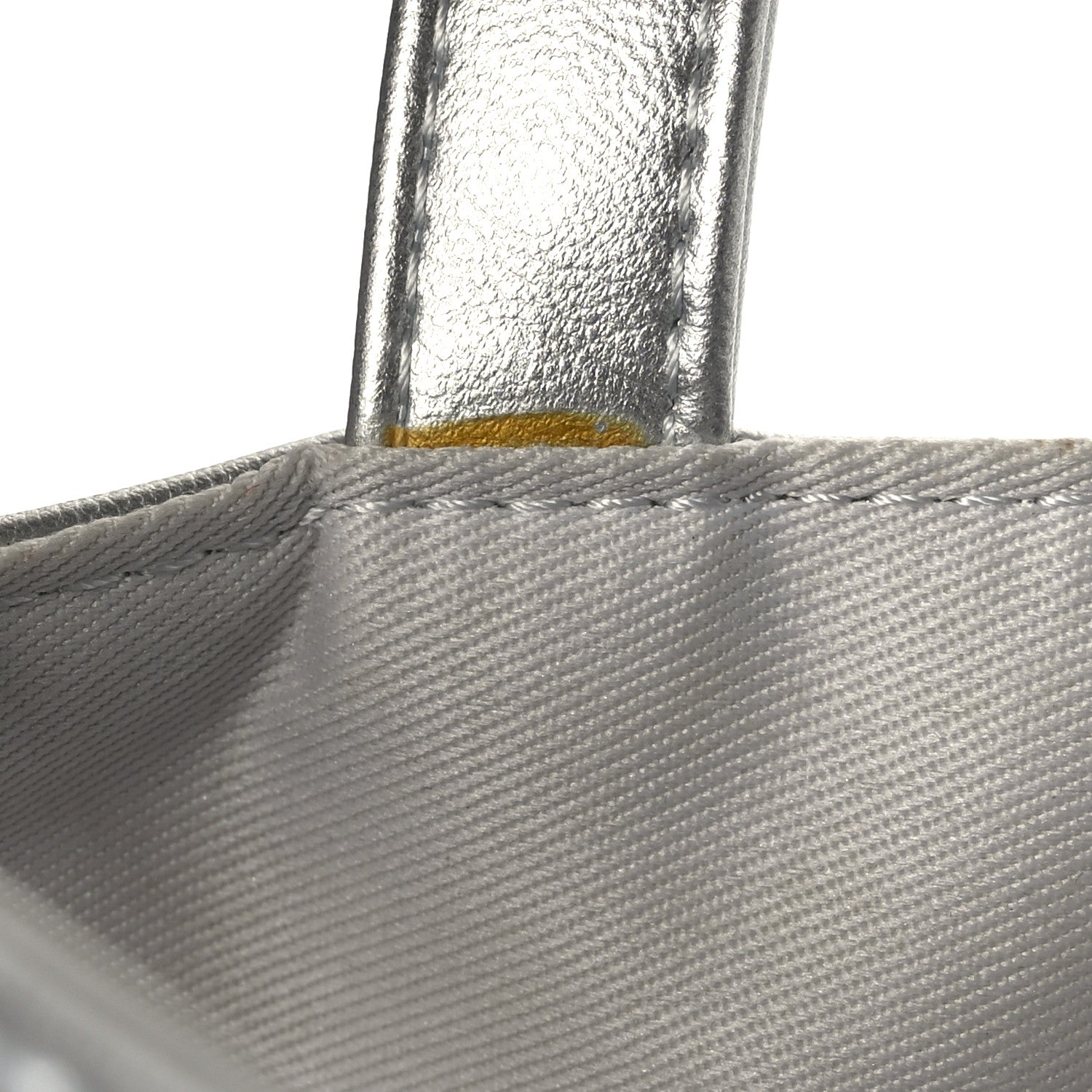 Telfar Metallic Vegan Leather Medium Shopping Bag Silver 10 of 10