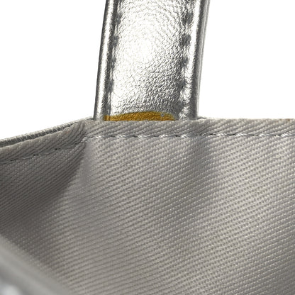 Telfar Metallic Vegan Leather Medium Shopping Bag Silver 10 of 10