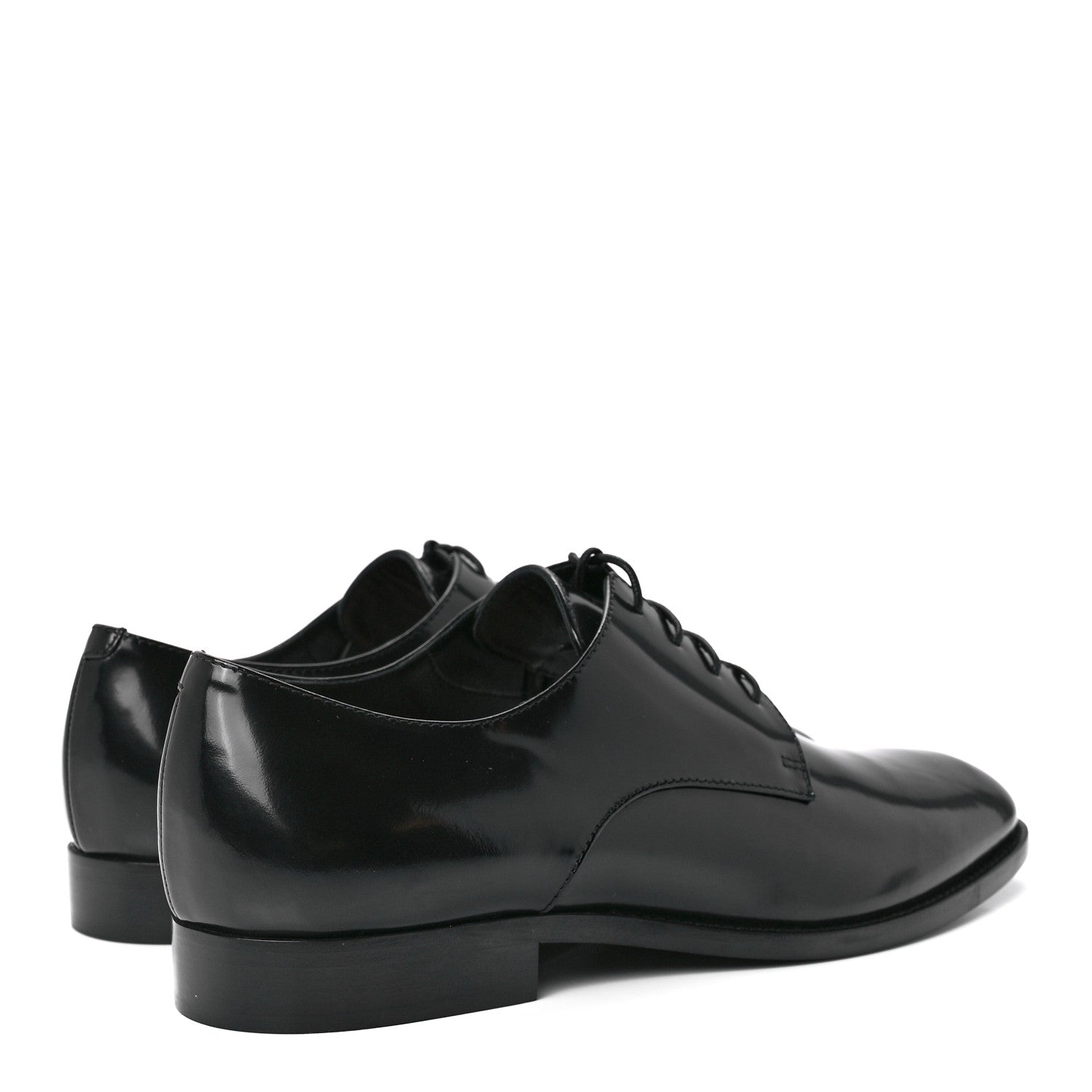 Christian Dior Shiny Calfskin Womens Derby Shoe 37.5 Black 4 of 9