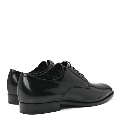 Christian Dior Shiny Calfskin Womens Derby Shoe 37.5 Black 4 of 9