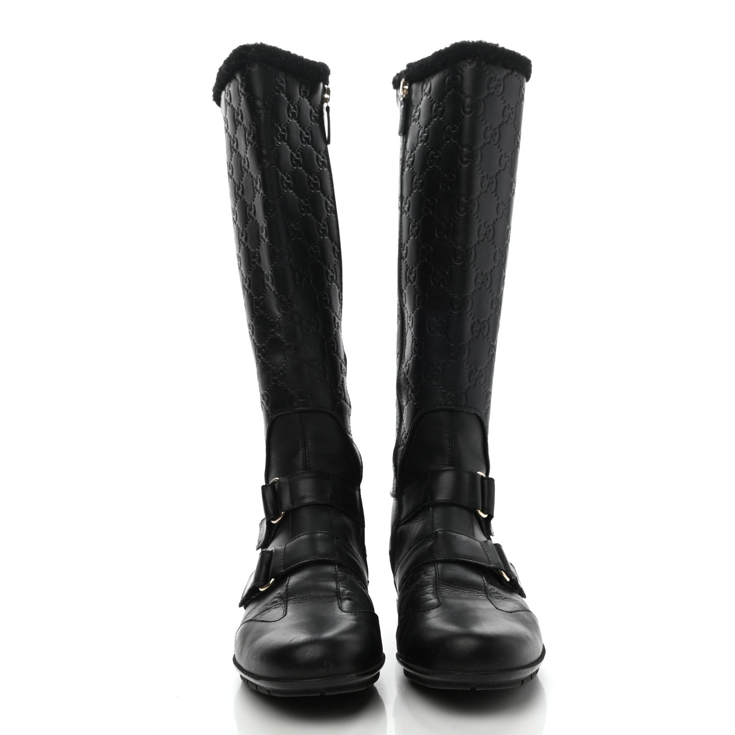 Gucci Guccissima Signature High Boots 37 Black 2 of 7