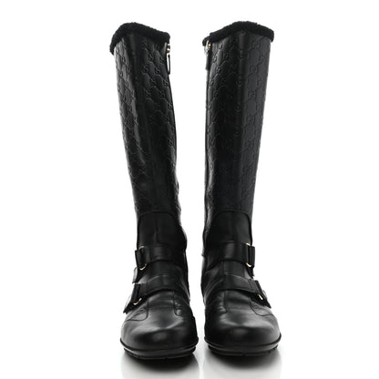 Gucci Guccissima Signature High Boots 37 Black 2 of 7