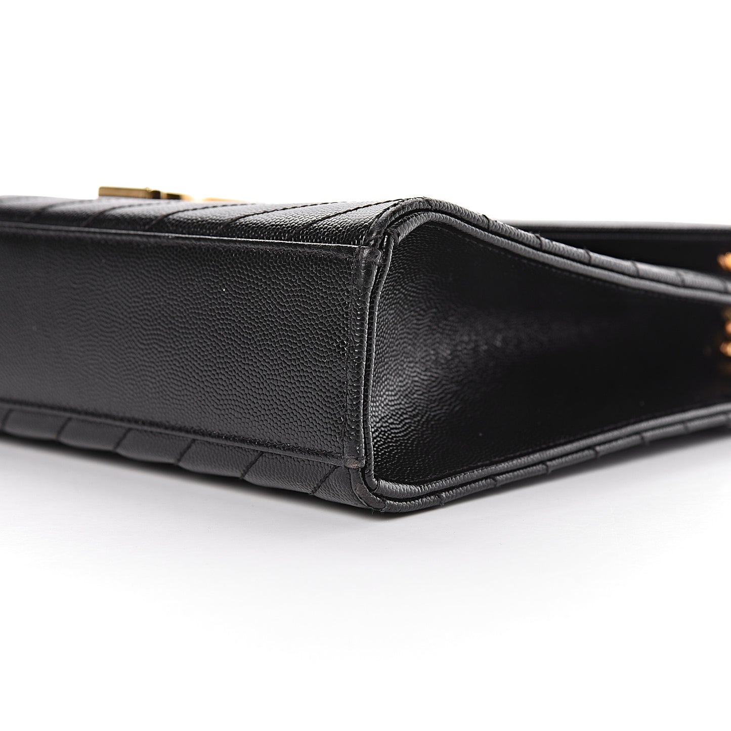 Grain De Poudre Matelasse Chevron Large Monogram Satchel Black