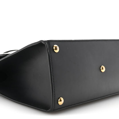 Gucci Guccissima Signature Small Padlock Top Handle Bag Black Black 4 of 10