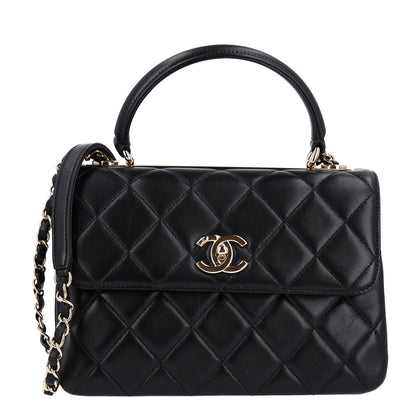 Chanel Lambskin Quilted Small Trendy CC Dual Handle Flap Bag Black 1 of 11