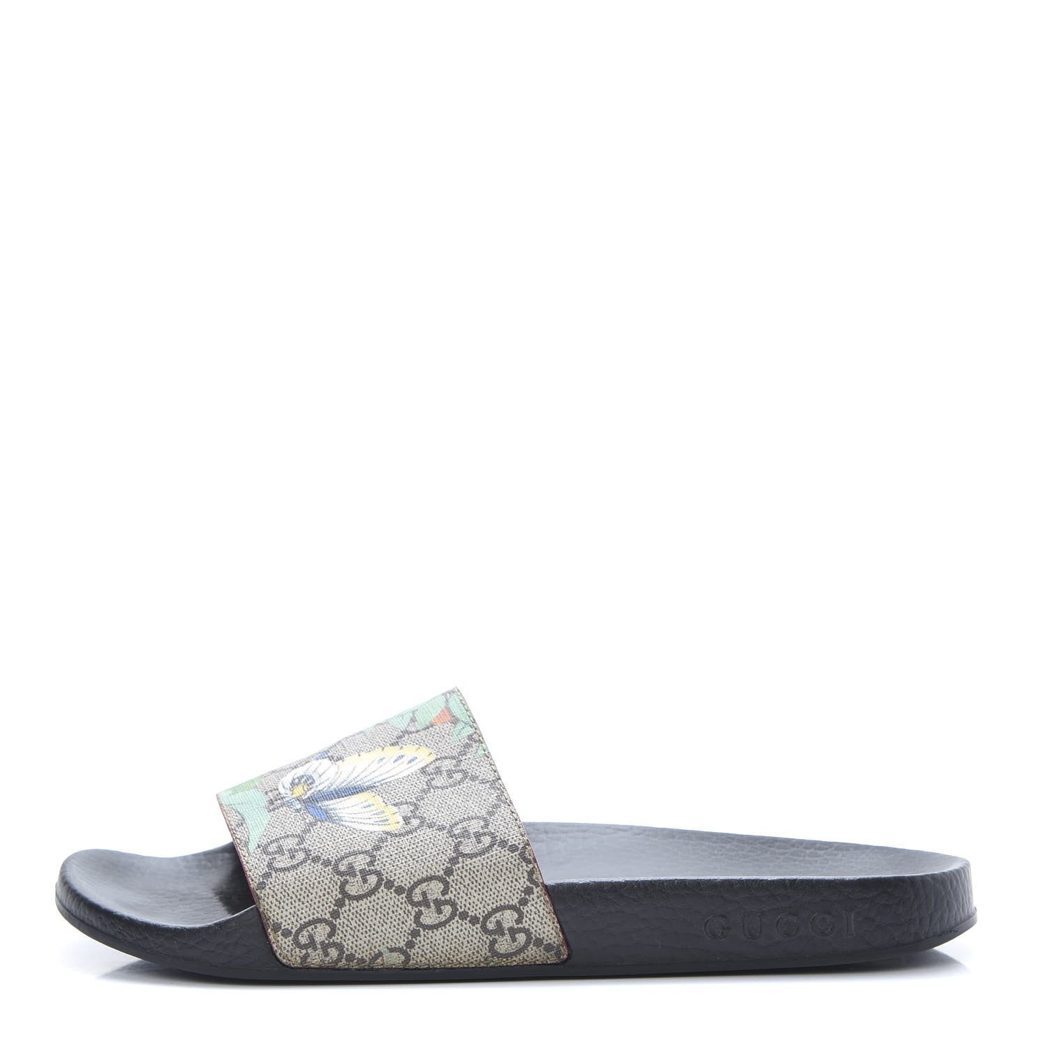 Gucci GG Supreme Monogram Tian Womens Slide Sandals 38 Beige Multicolor 1 of 8