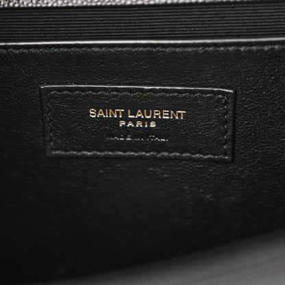 Saint Laurent Grain De Poudre Medium Classic Monogram Kate Satchel Black 6 of 12