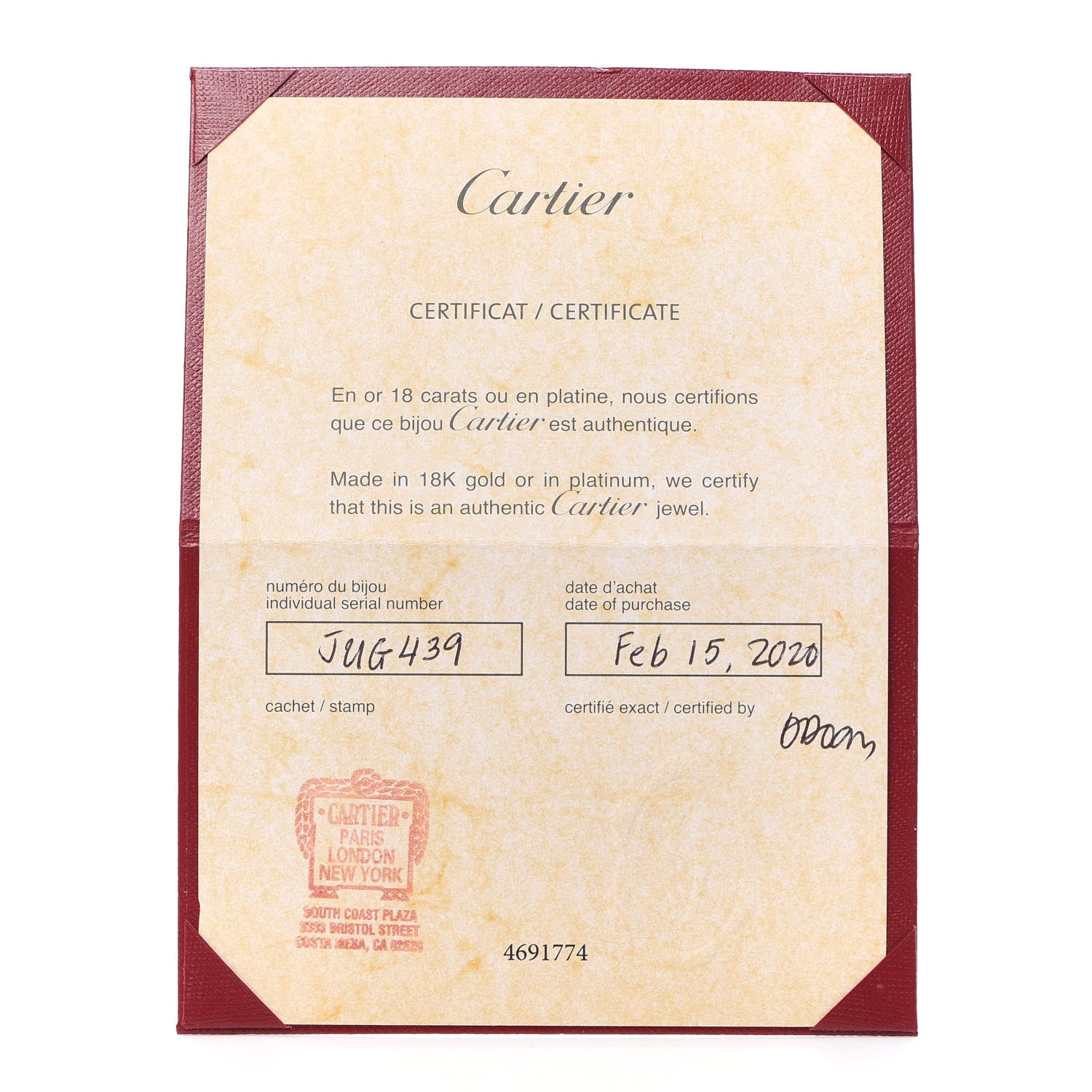Cartier 18K Yellow Gold Small Juste Un Clou Ring 53 6.25 5 of 6