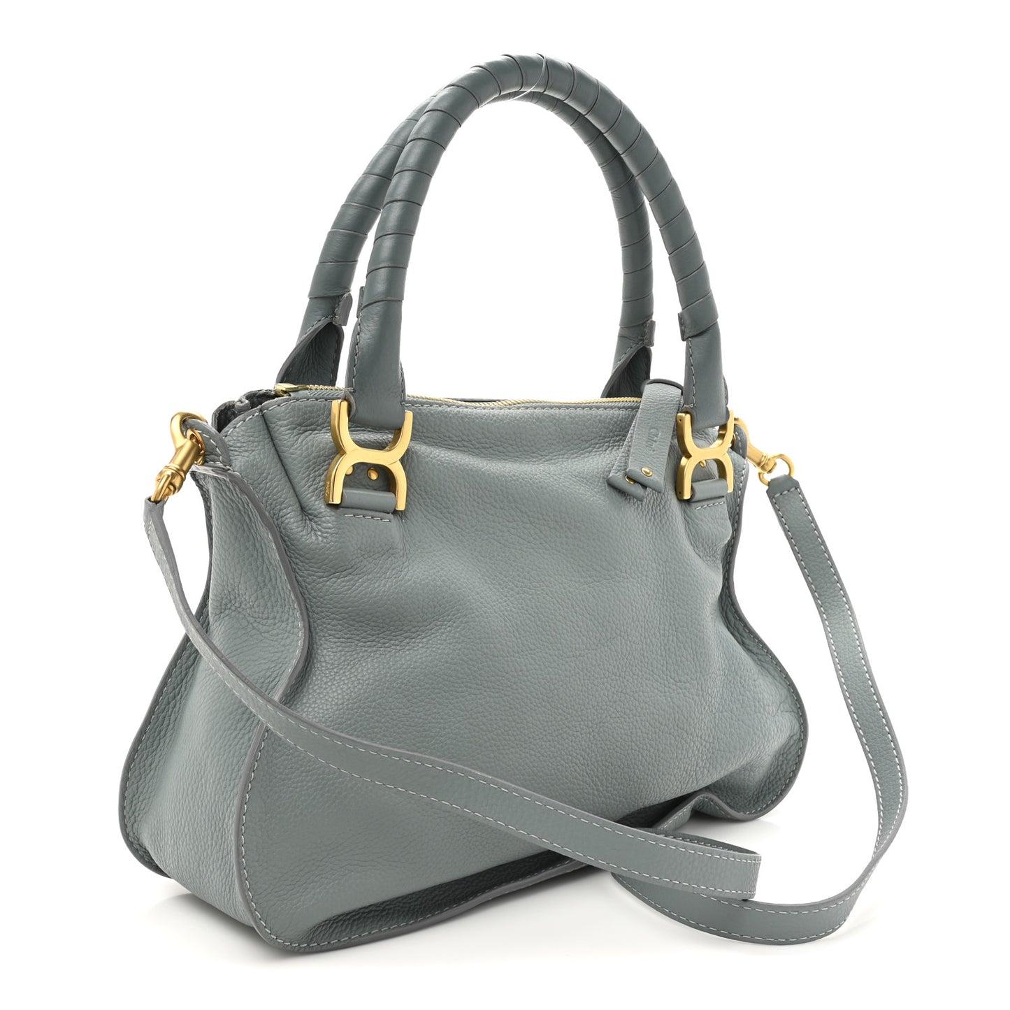 Calfskin Medium Marcie Satchel Cloudy Blue