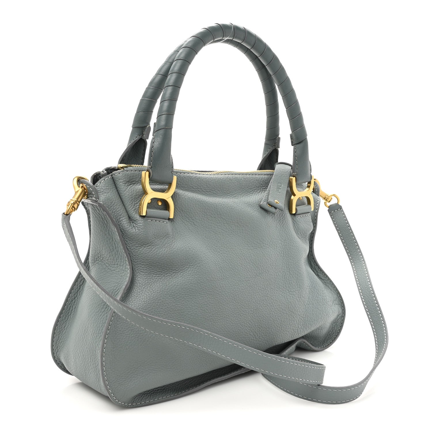 Chloe Calfskin Medium Marcie Satchel Cloudy Blue 5 of 30