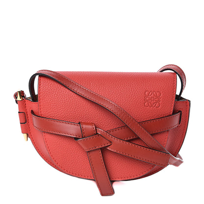 Loewe Grained Calfskin Mini Gate Crossbody Bag Scarlet Burnt Red 2 of 9