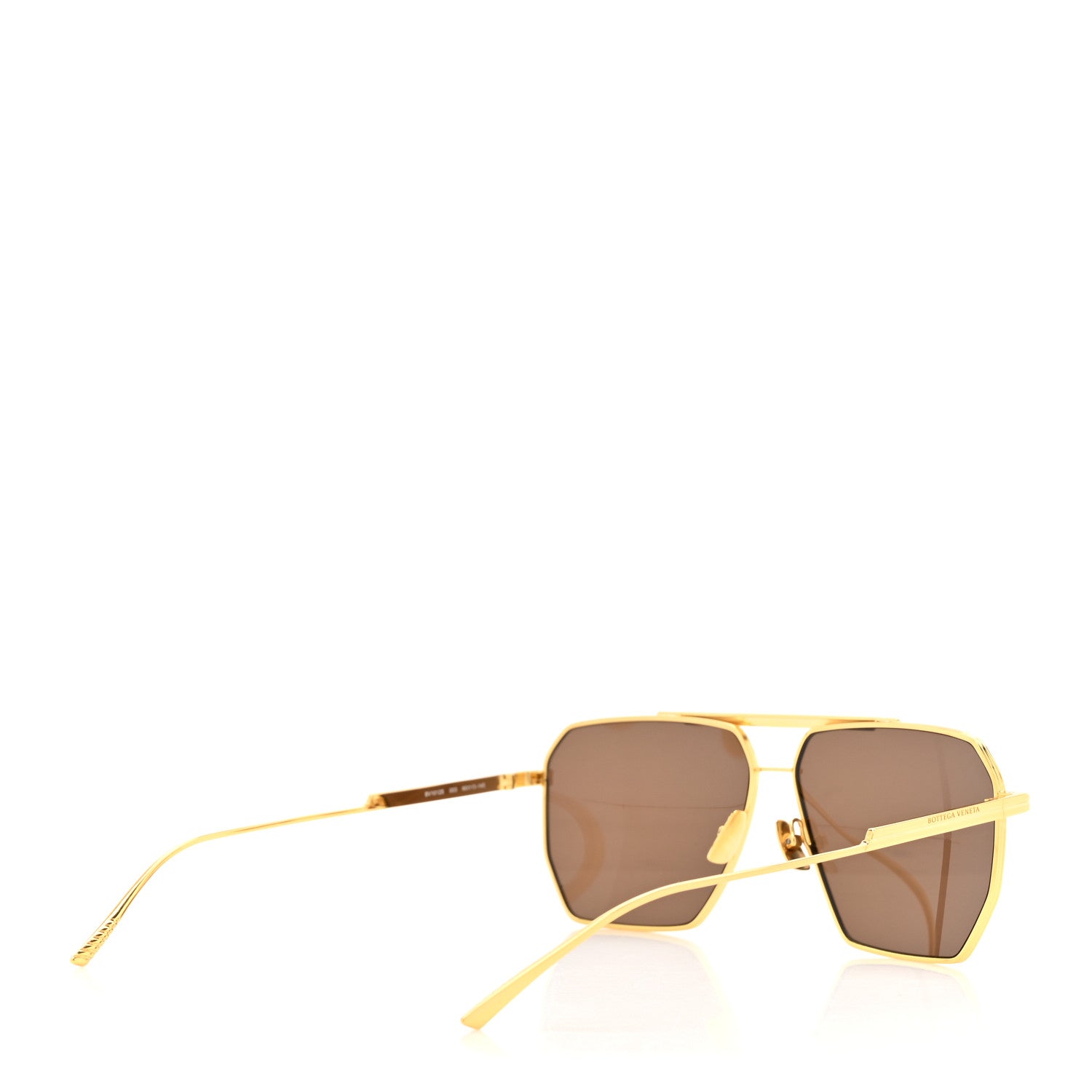 Bottega Veneta Metal Aviator BV1012S Sunglasses Gold Brown 4 of 7
