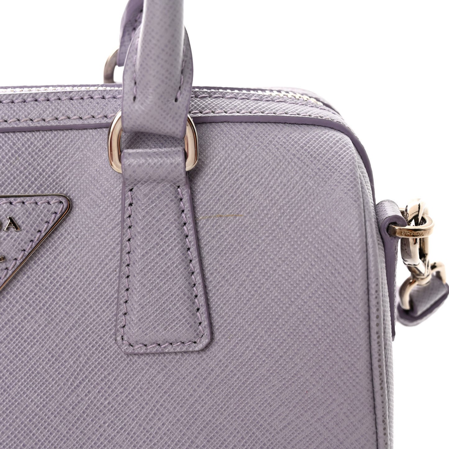 Saffiano Lux Top Handle Crossbody Bag Glicine