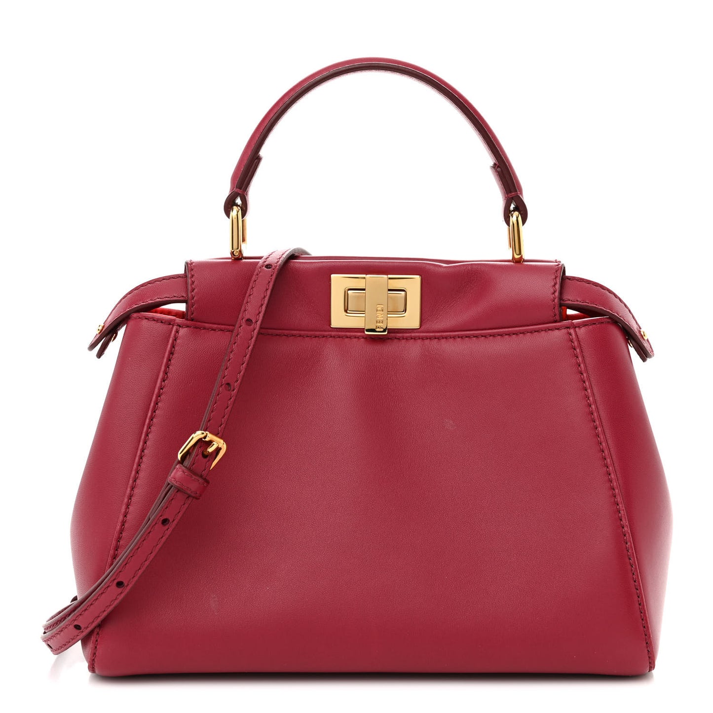Nappa Monster Eyes Mini Peekaboo Iconic Satchel Amarena Fiamma