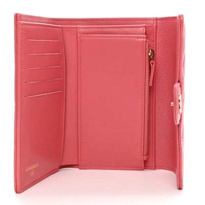 Chanel Caviar Quilted Medium Flap Wallet Dark Pink 5 of 10