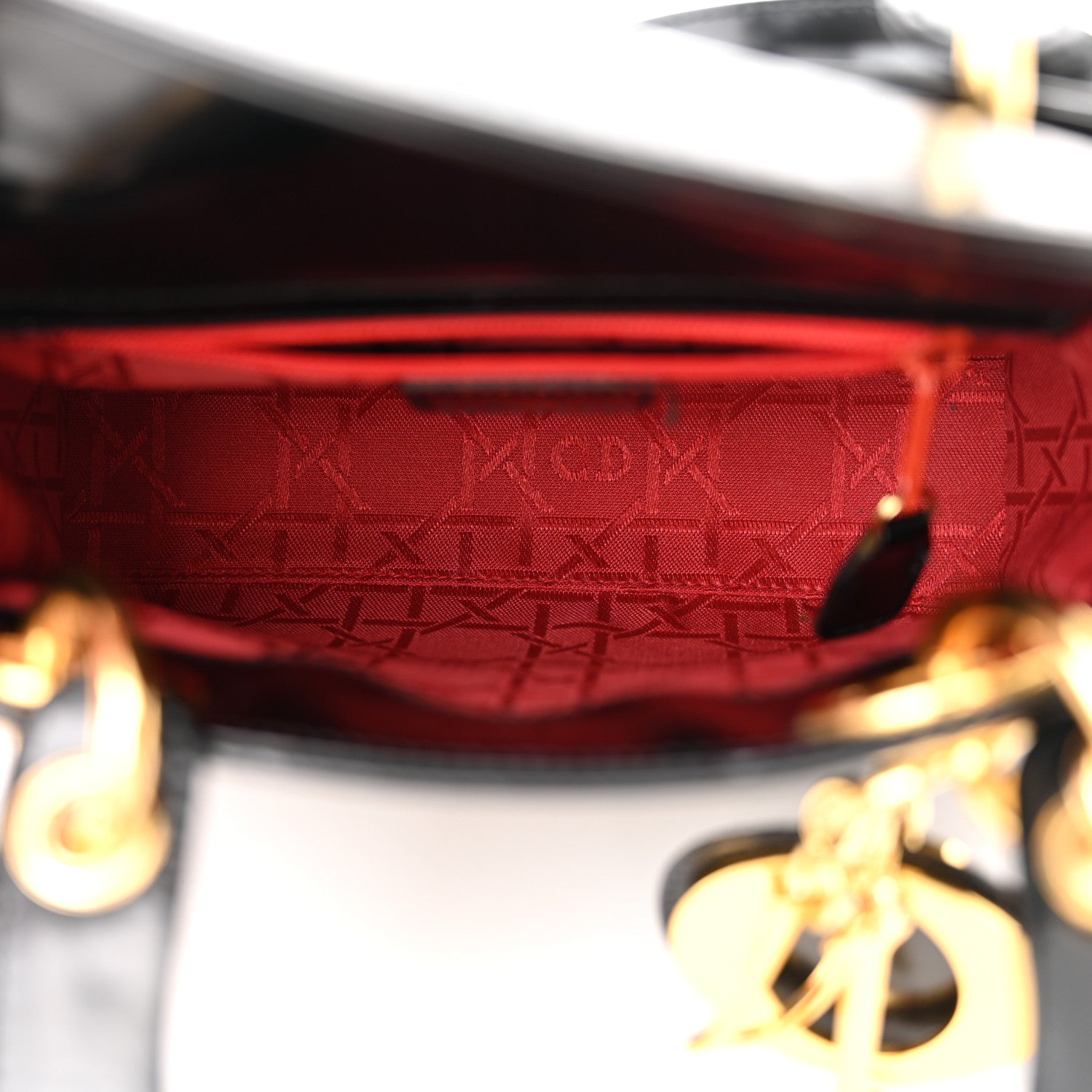 Christian Dior Glazed Calfskin Mini Lady Dior Black 5 of 14