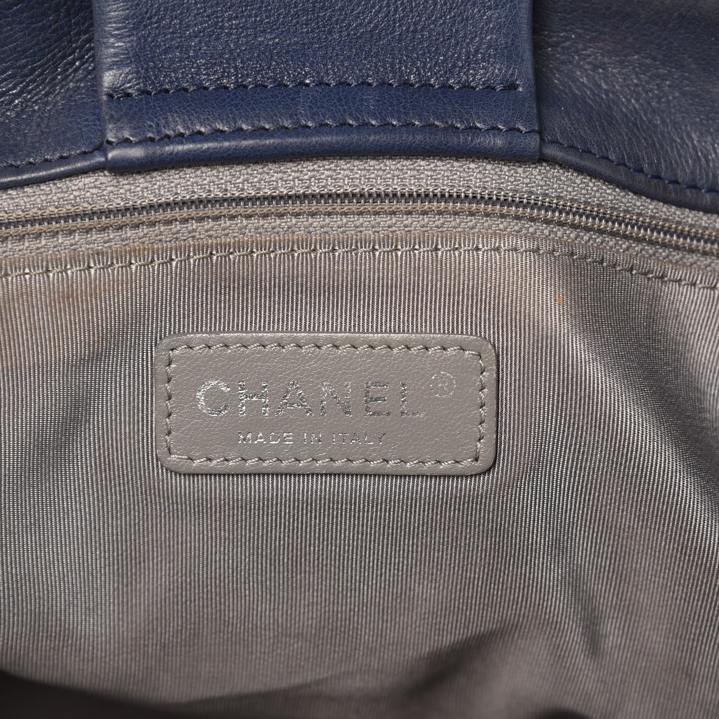 Calfskin Coco Bengal Open Accordion Tote Blue