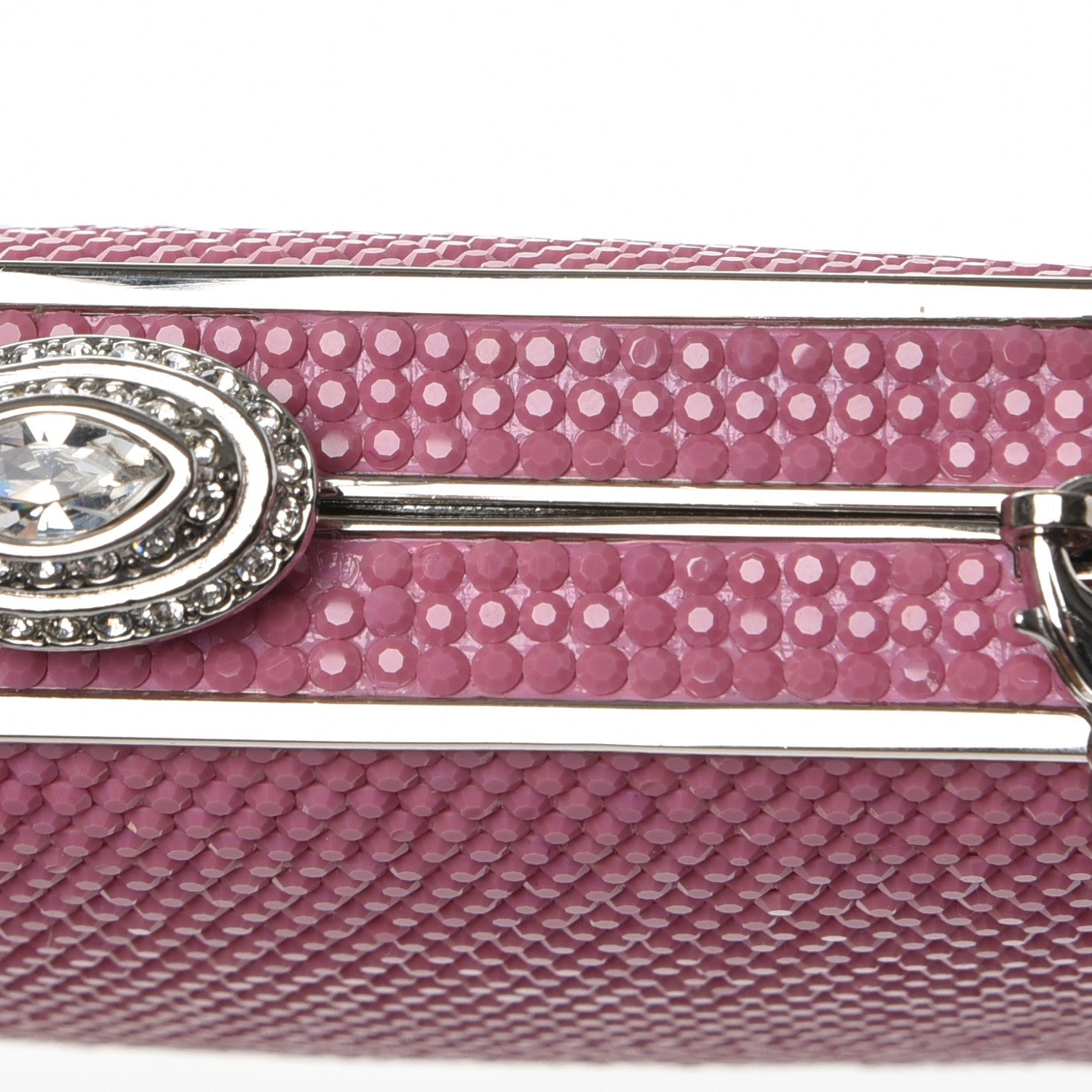 Judith Leiber Swarovski Crystal Minaudiere Clutch Pink 10 of 11