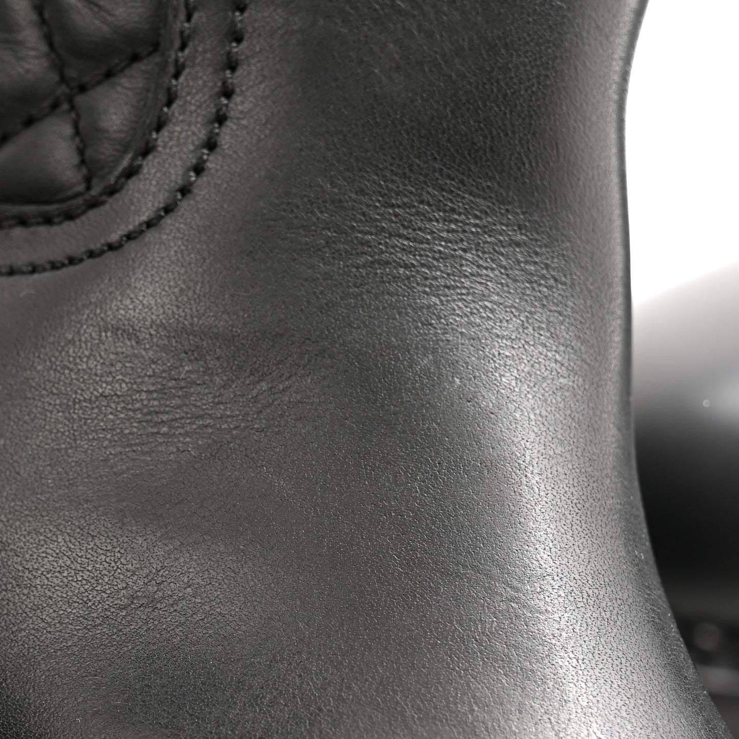 Calfskin Quilted CC Boots 40 Black