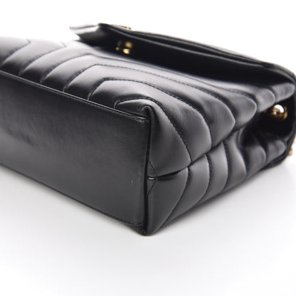 Saint Laurent Calfskin Y Quilted Monogram Small Loulou Chain Satchel Black 9 of 9