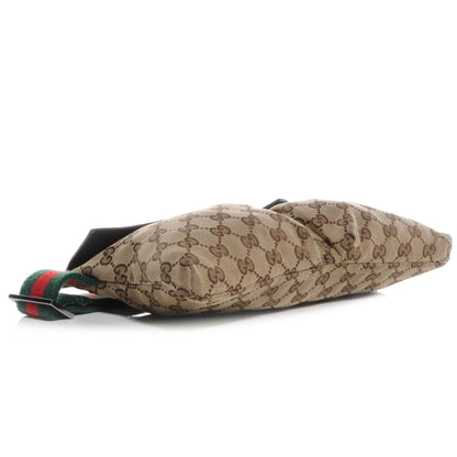 Gucci GG Monogram Web Double Pocket Belt Bag Dark Brown 4 of 7