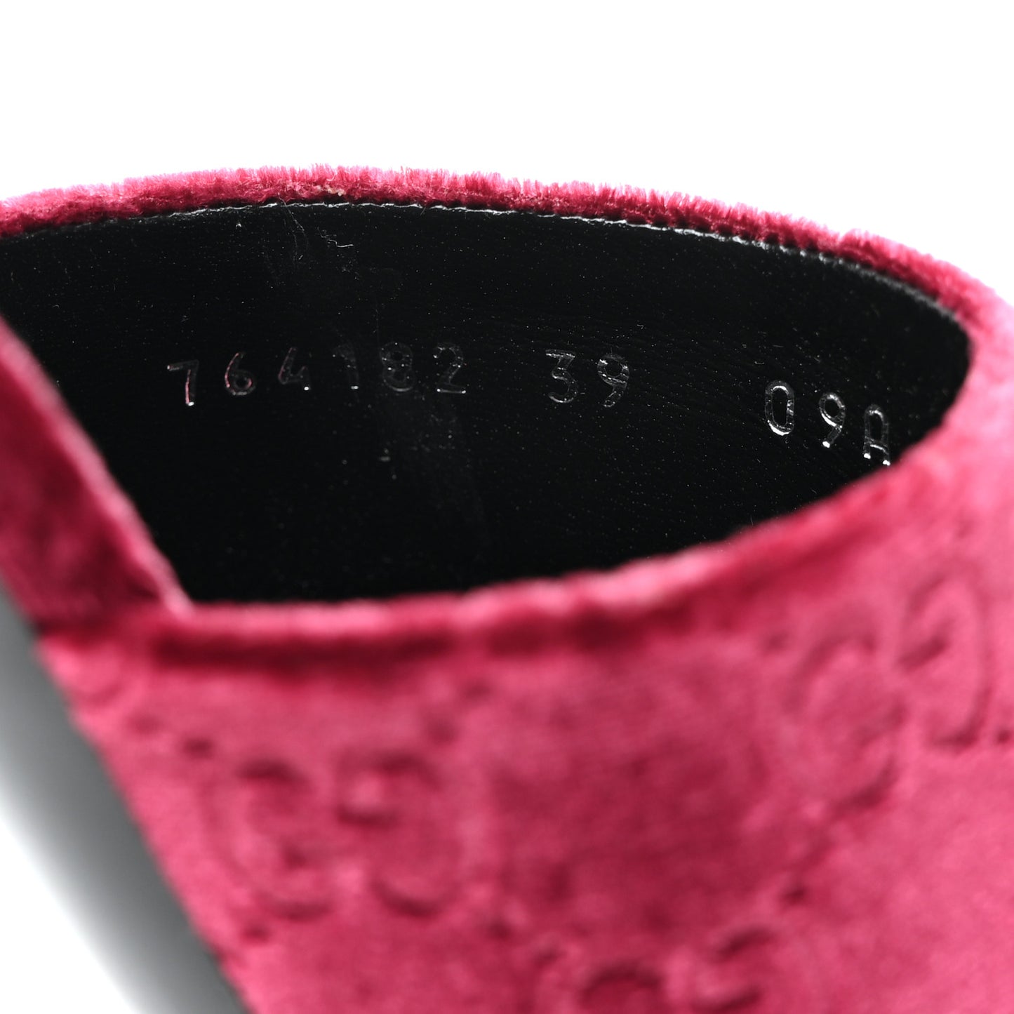 New Velvet Ashmir Regent Calfskin GG Monogram Square Toe Bow 45mm Slide Sandals 39 Red Grape