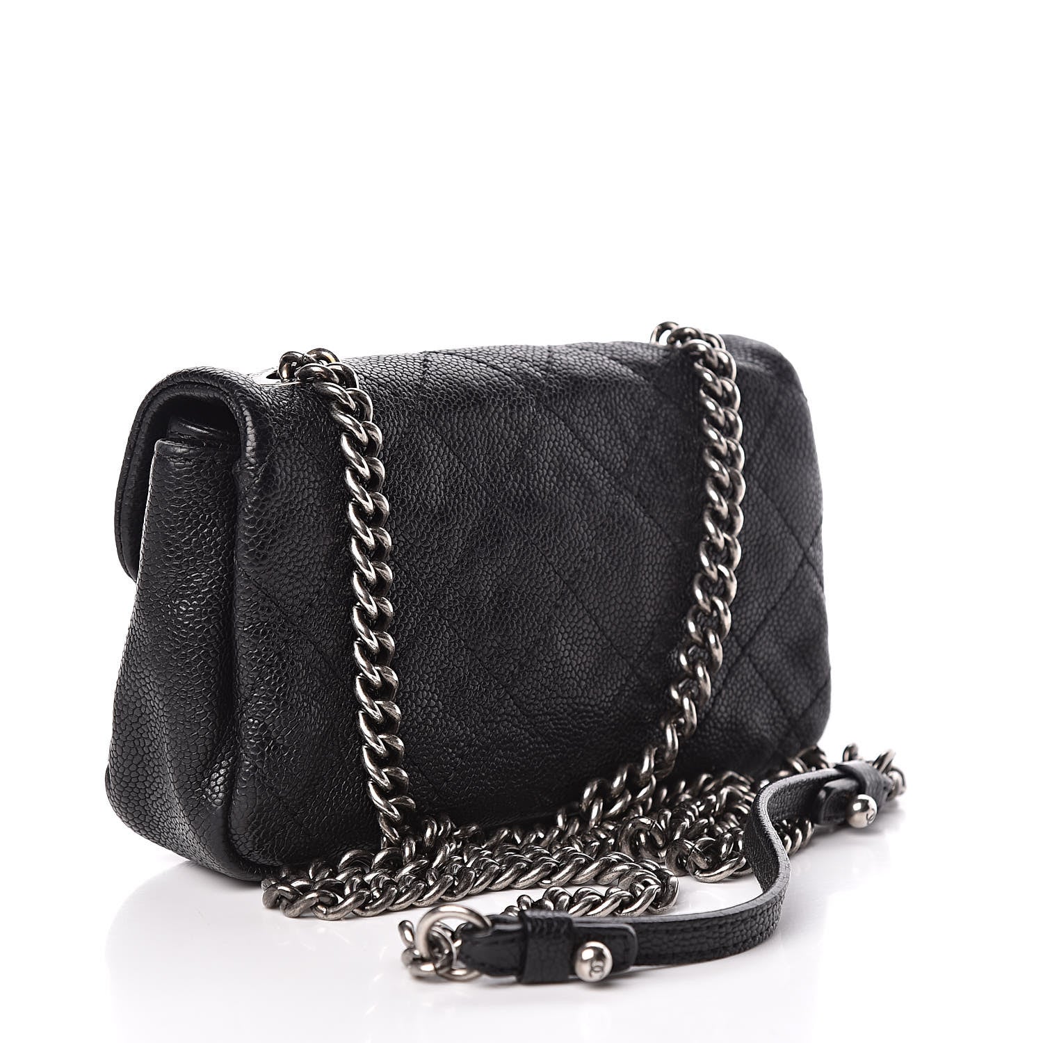 Chanel Caviar Quilted Mini Simply CC Flap Black 3 of 11