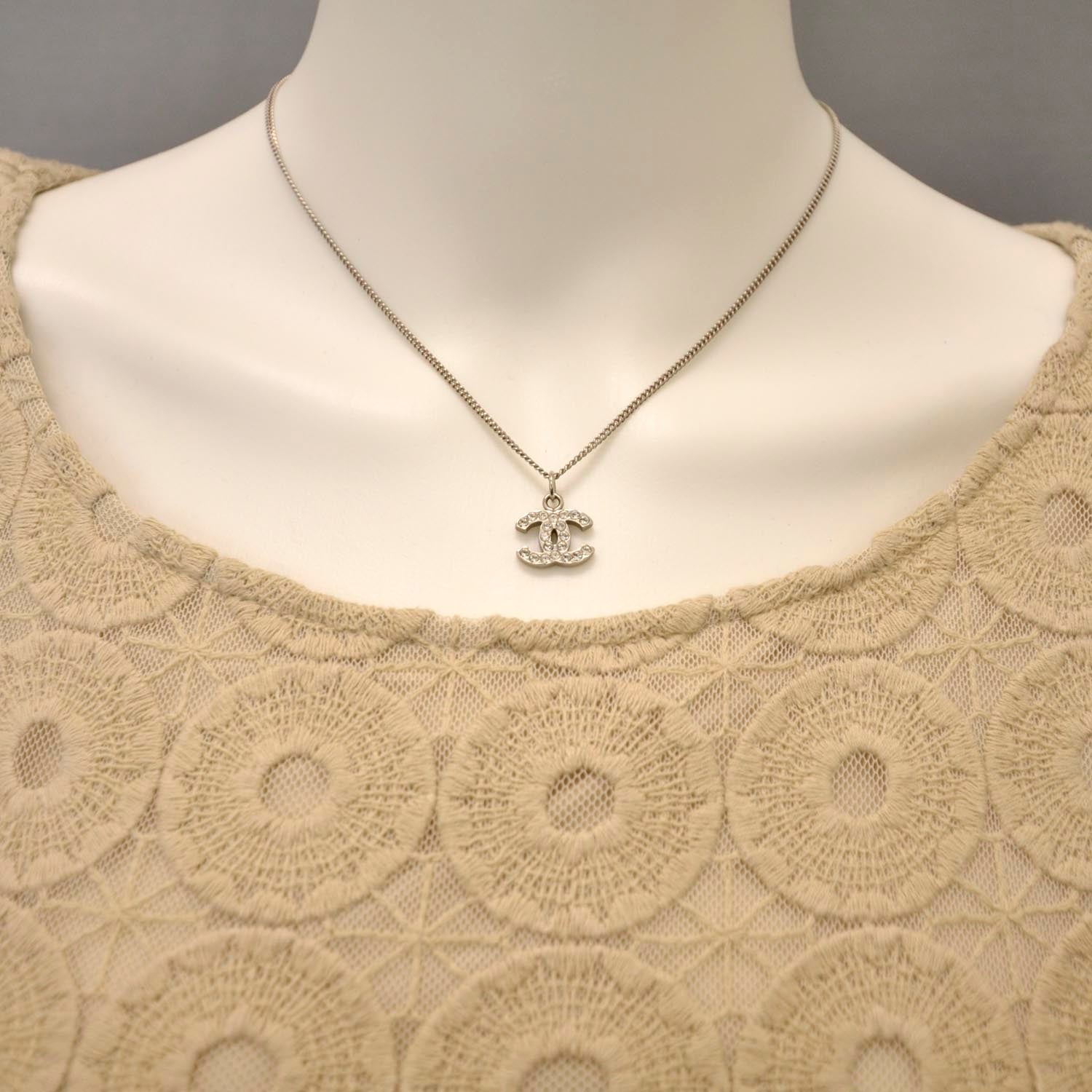 Chanel Swarovski Crystal CC Necklace 3 of 5