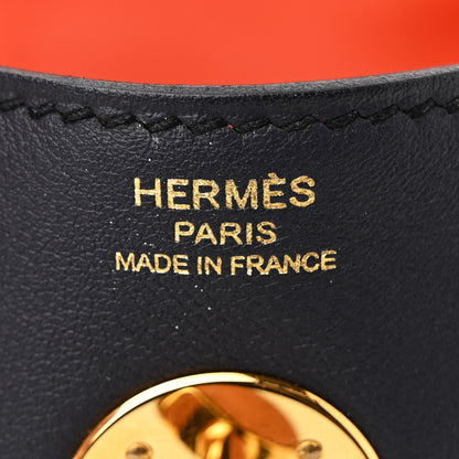 Hermes Swift Verso Lindy 26 Bleu Indigo Orange Poppy 6 of 10