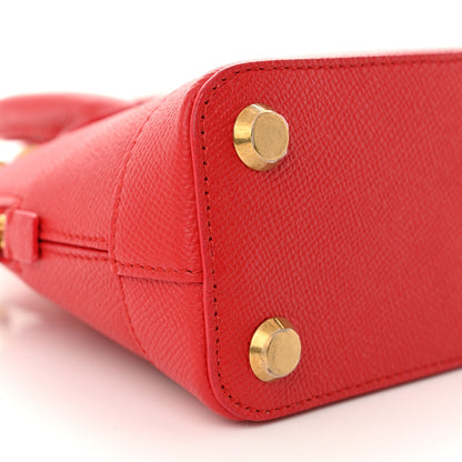 Balenciaga Signature Grained Calfskin Logo XXS Ville Top Handle Bag Rouge Coquelicot Black 10 of 12