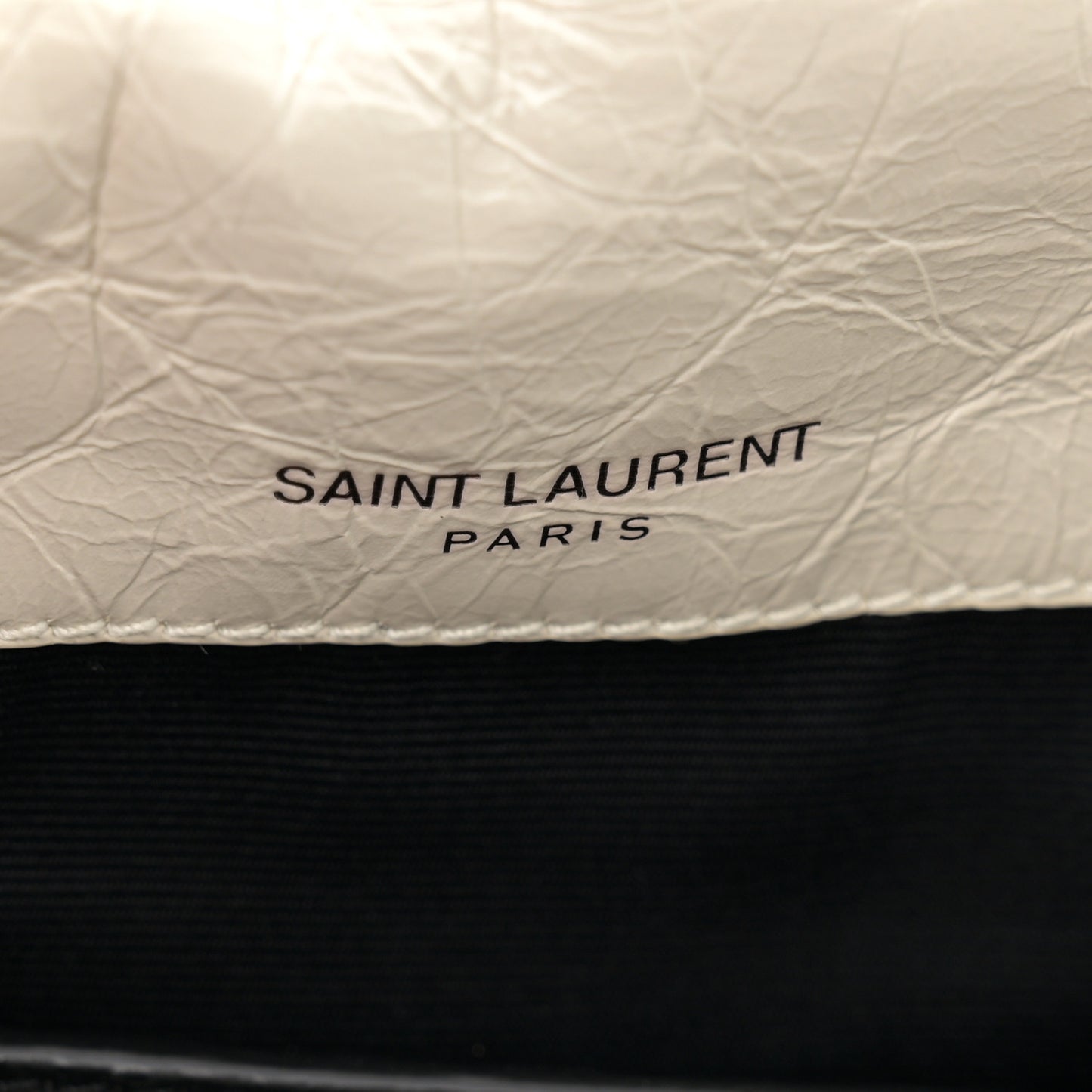 Crinkled Calfskin Matelasse Monogram Baby Niki Chain Satchel Ivory