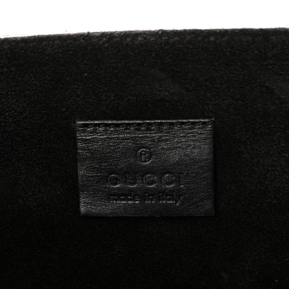 Gucci Wool Calfskin Bamboo Handle Bag Green Black 6 of 10