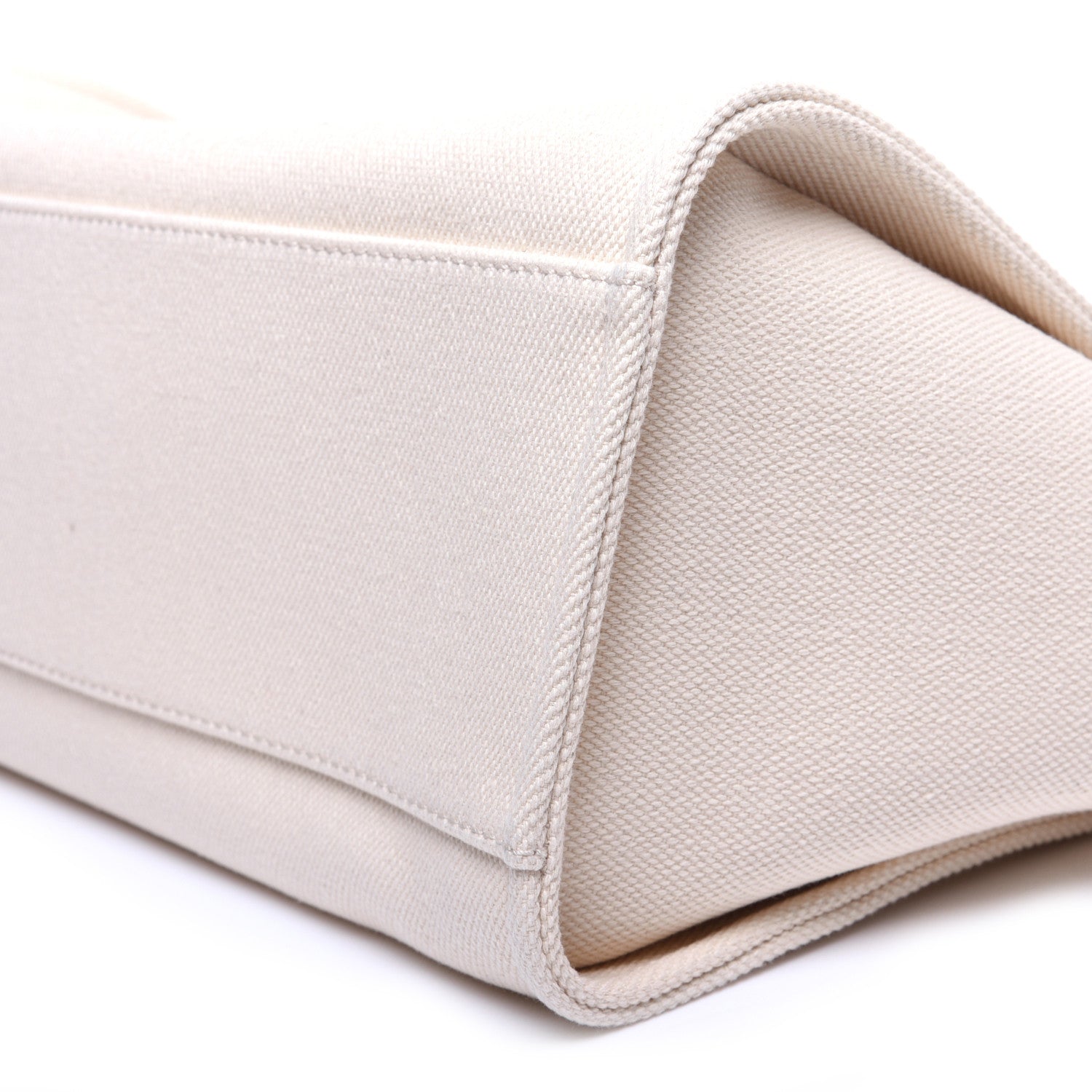 Chanel Canvas Pearl Medium Deauville Tote Ecru Beige 7 of 12
