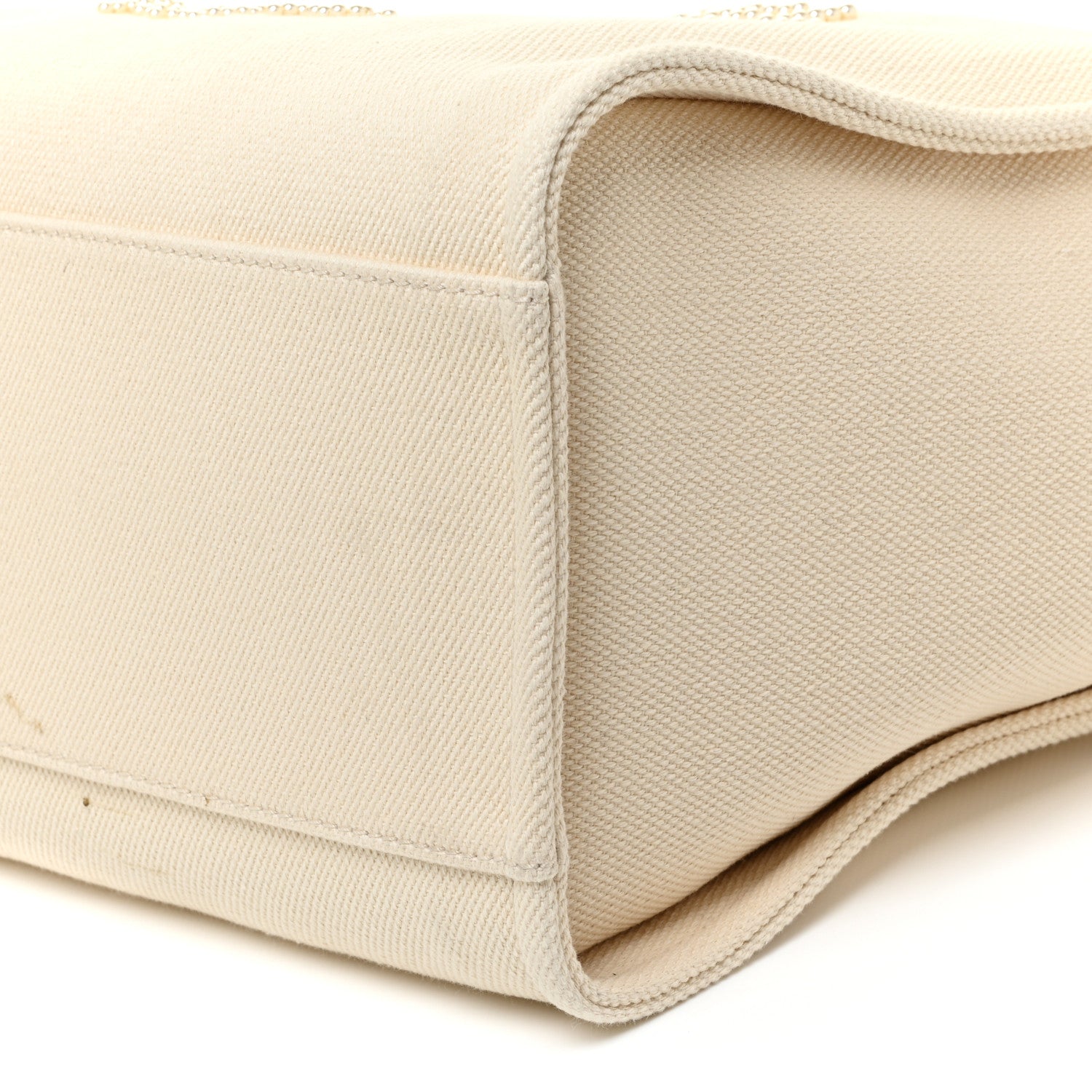 Chanel Canvas Pearl Medium Deauville Tote Ecru Beige 10 of 18