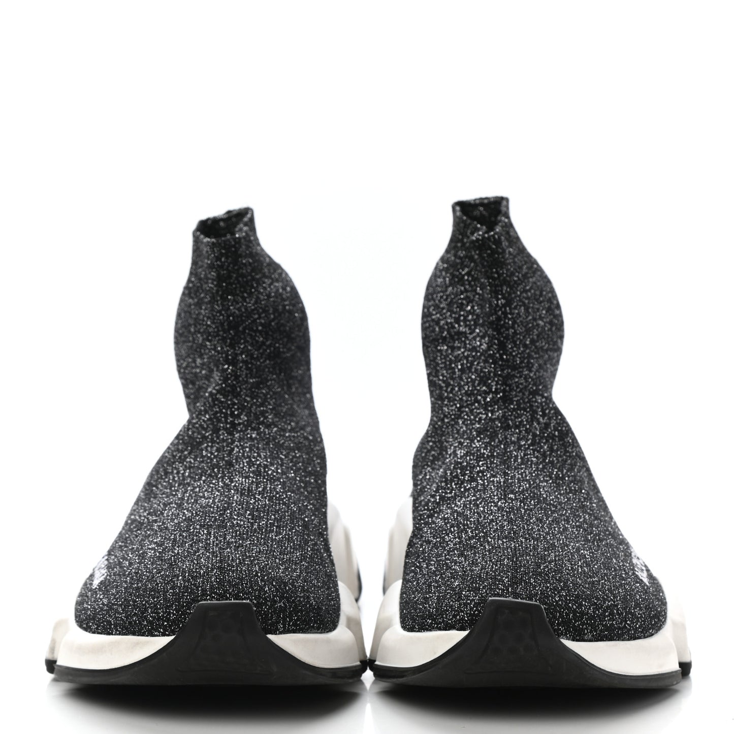 Knit Metal Womens Speed Sneakers 38 Black Gold