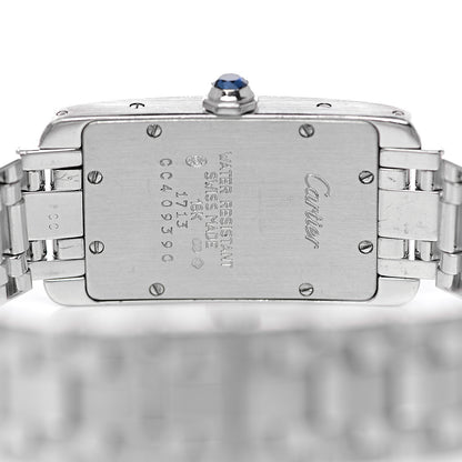 Cartier 18K White Gold 19mm Tank Americaine Quartz Watch 5 of 8