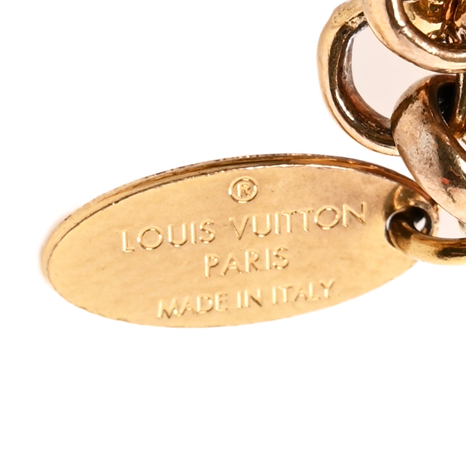 Louis Vuitton Metal Enamel Fleur De Monogram Bag Charm Dore 4 of 5