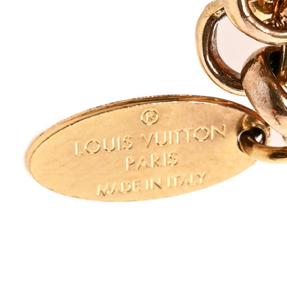 Louis Vuitton Metal Enamel Fleur De Monogram Bag Charm Dore 4 of 5