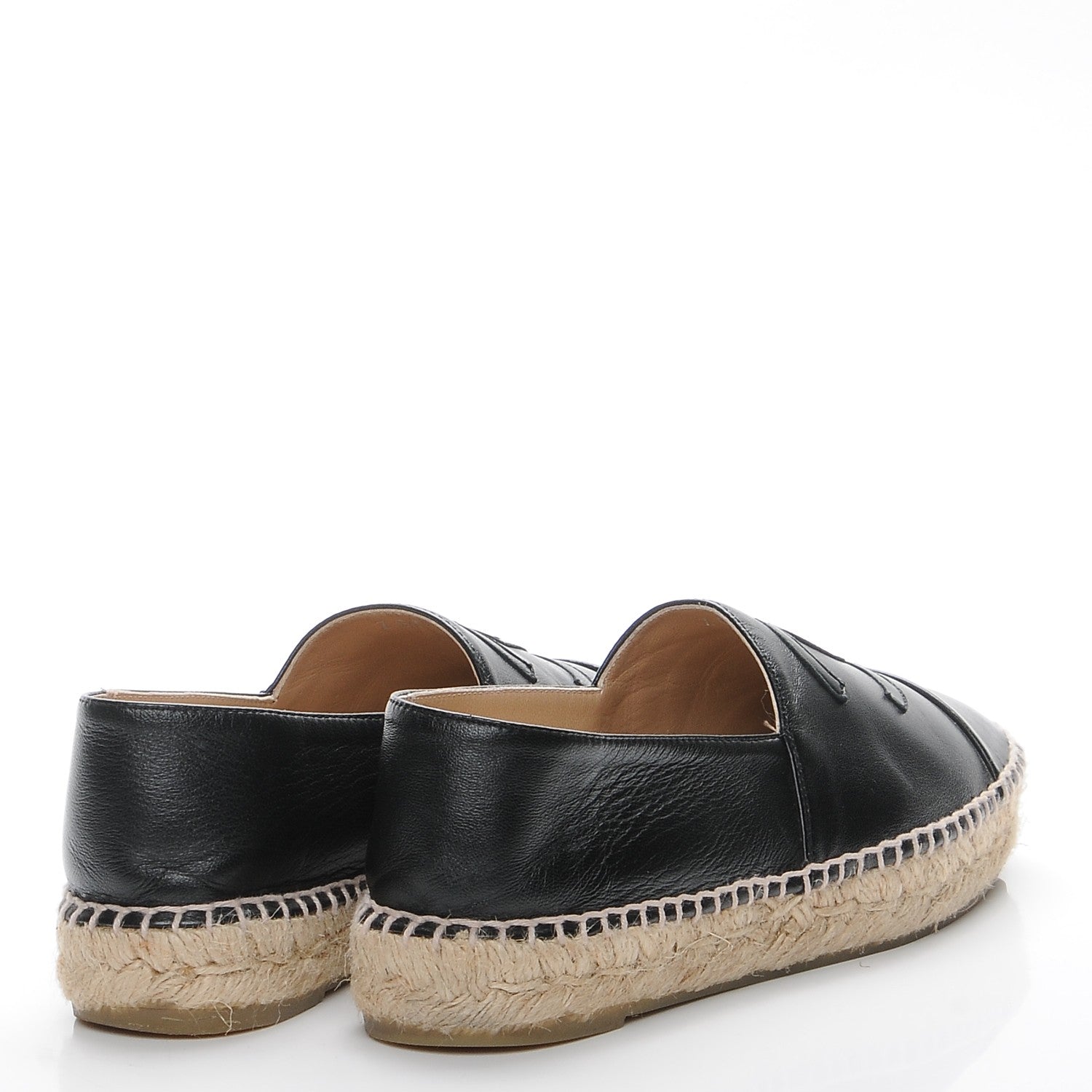 Chanel Lambskin CC Espadrilles 37 Black 4 of 9