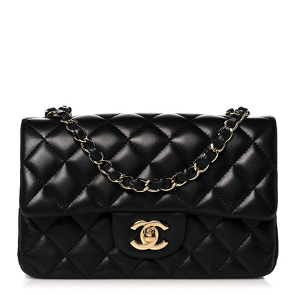 Chanel Lambskin Quilted Mini Rectangular Flap Black 1 of 19