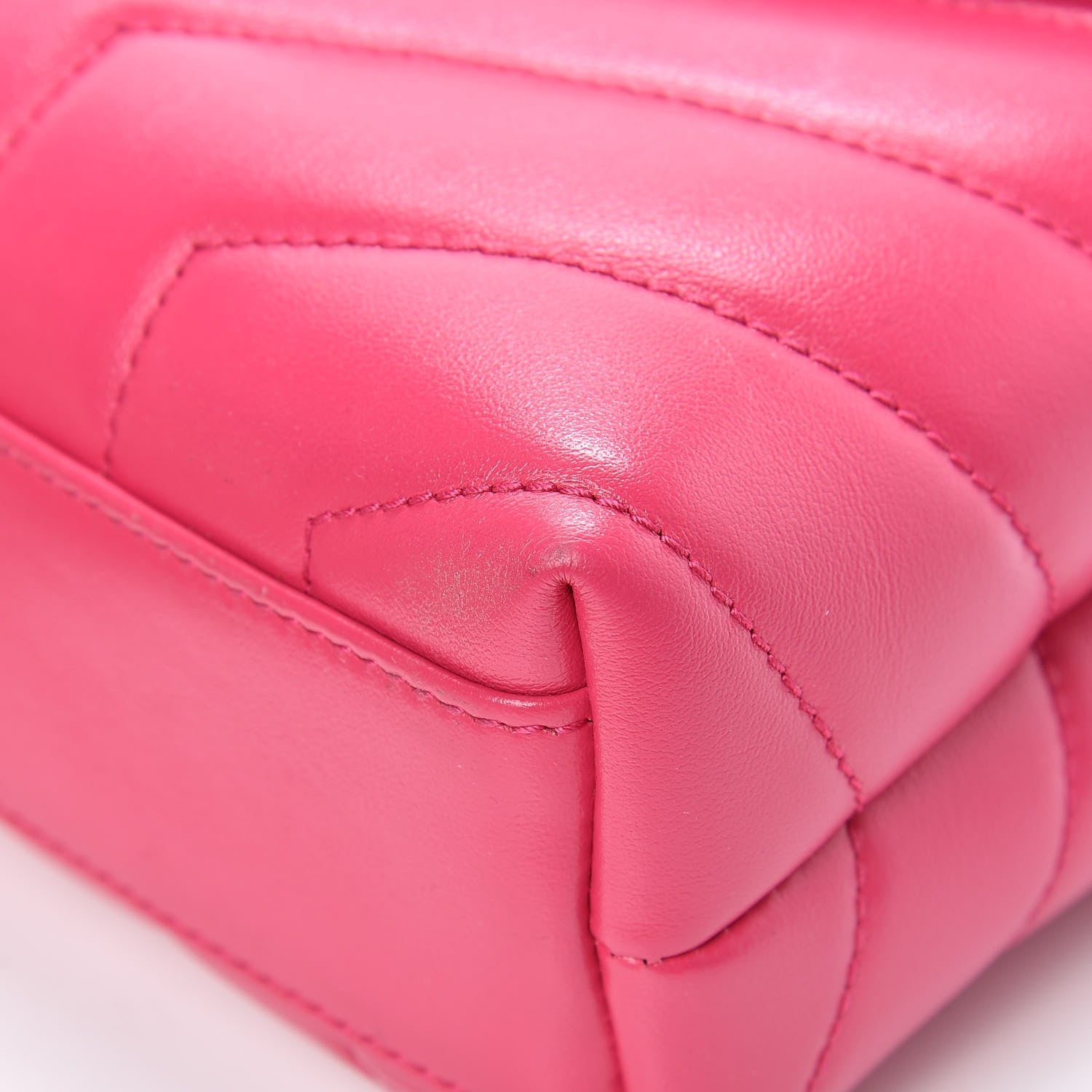 Saint Laurent Calfskin Y Quilted Monogram Toy Loulou Crossbody Bag Freesia 10 of 12