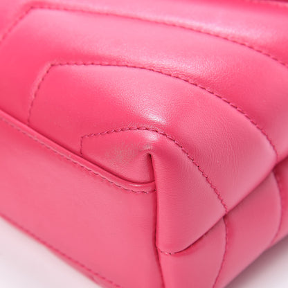 Saint Laurent Calfskin Y Quilted Monogram Toy Loulou Crossbody Bag Freesia 10 of 12