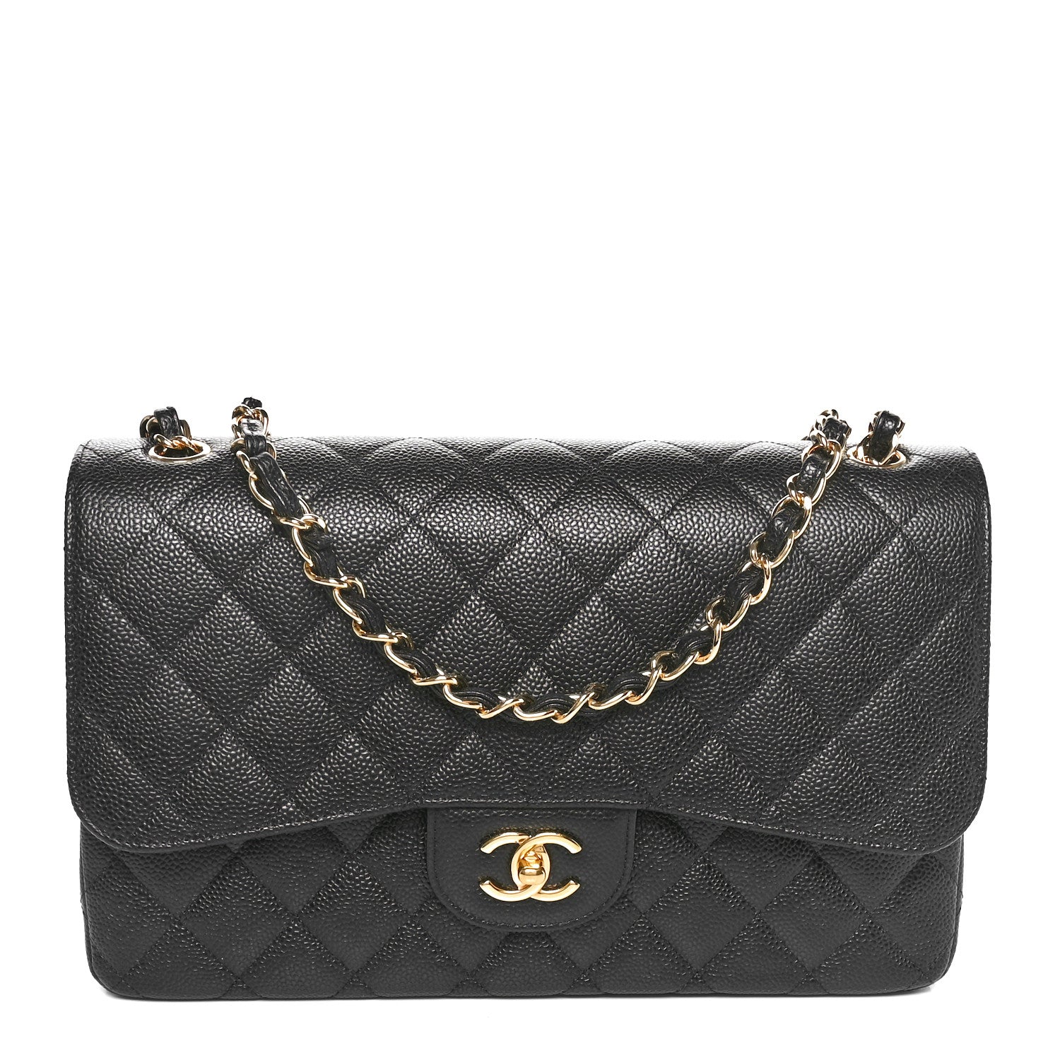 Chanel Caviar Quilted Jumbo Double Flap Black 1 of 11
