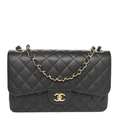 Chanel Caviar Quilted Jumbo Double Flap Black 1 of 11
