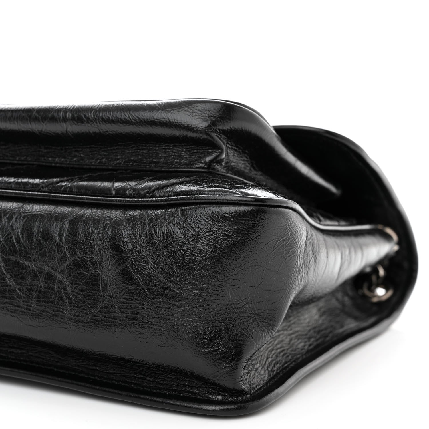 Saint Laurent Crinkled Calfskin Matelasse Monogram Medium Niki Chain Satchel Black 11 of 11